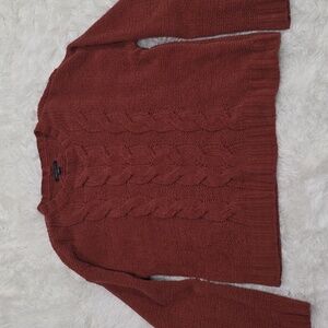 American Eagle Outfitters Rust Cable Knit Sweater. Size M